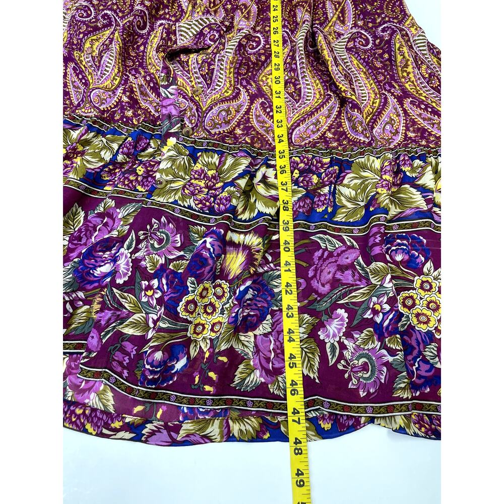 Anthropologie Nikole Maxi Shirtdress XS Paisley Floral Boho - Picture 16 of 16